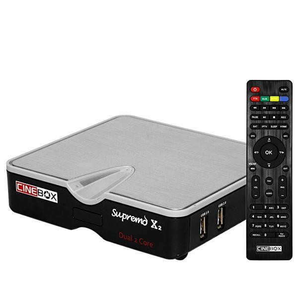 Receptor FTA Cinebox Supremo x2 Wi-Fi + LAN