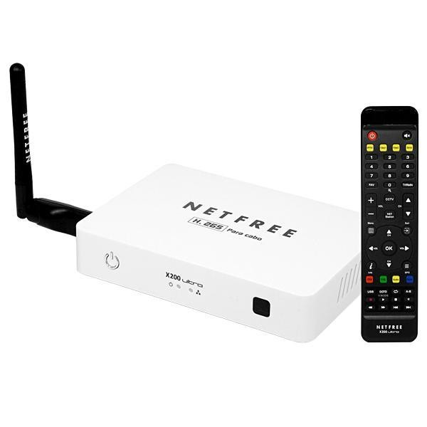 Receptor FTA Net Free X-200 Ultra Wi Fi/LAN HDMI USB