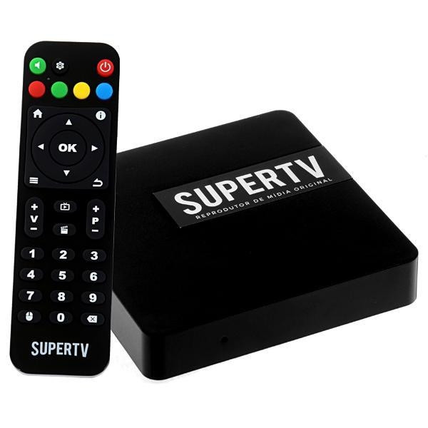 Receptor Supertv OS01 Ultra HD IPTV com Wi-Fi/Bluetooth/USB Bivolt 