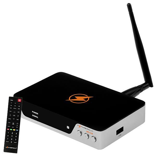 Receptor Azamerica Silver Ultra HD com Wi-Fi/HDMI/DLNA Bivolt ACM IKS SKS IPTV