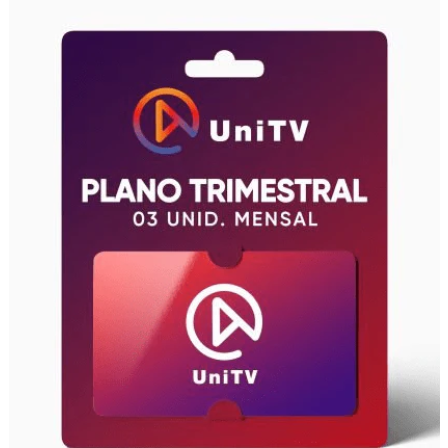 Cartão UniTv Trimestral